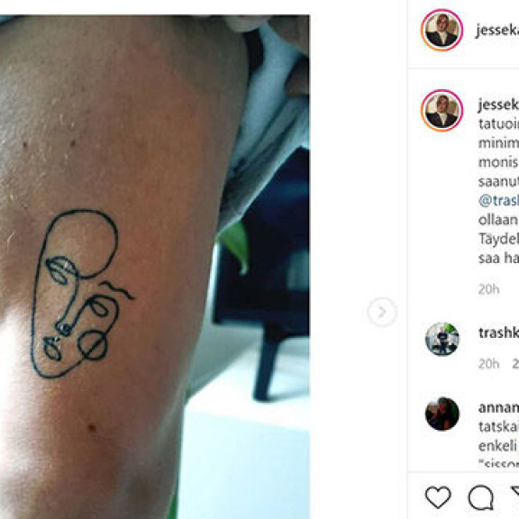 Oho, laulaja Jesse Kaikuranta otatti kaveriltaan minimalistisia tatuointeja: 'Mä saan kuvia, hän saa harjoitusta' - kuvat! Jesse Kaikuranta