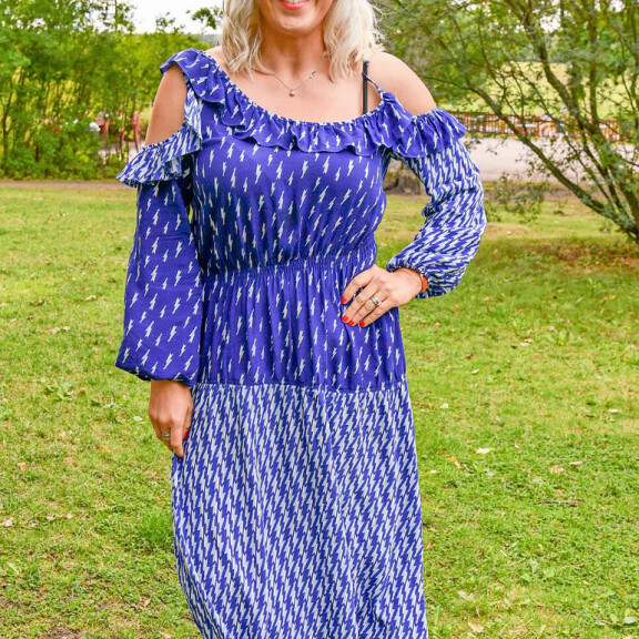 Vappu Pimiä ennen ohjelman kuvauksia vuonna 2018. vappu pimiä maajussille morsian