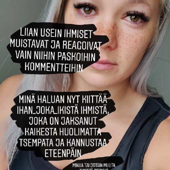 Mira avautui ohjelman tapahtumista myös Instagramissa. Miran avautuminen somessa