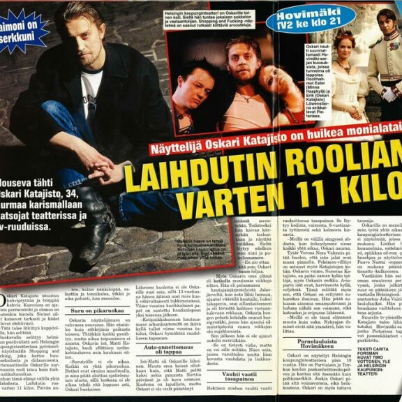 SEISKA 16/2000 Oskari on laittanut itsensä näyttelijänä monta kertaa likoon. Hän muun muassa laihdutti 11 kiloa nopeassa tahdissa 20 vuotta sitten. SEISKA 16/2000 Oskari on laittanut itsensä näyttelijänä monta kertaa likoon. Hän muun muassa laihdutti 11 kiloa nopeassa tahdissa 20 vuotta sitten.