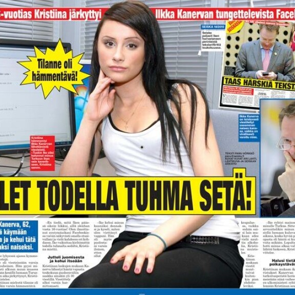 SEISKA 23/2010 16-vuotias Kristiina hämmästyi Ilkka Kanervan viesteistä kymmenen vuotta sitten. SEISKA 23/2010 16-vuotias Kristiina hämmästyi Ilkka Kanervan viesteistä kymmenen vuotta sitten.