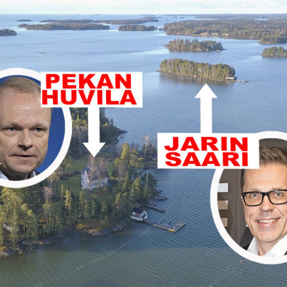 Pekan huvila on huutoetäisyyden päässä Jari Sarasvuon Pikku Pukkisaaresta. Pekan huvila on huutoetäisyyden päässä Jari Sarasvuon Pikku Pukkisaaresta.