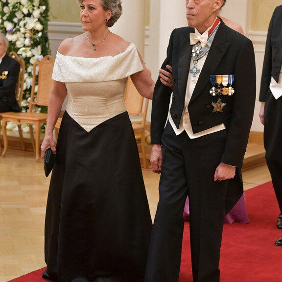 Hilkka ja Matti Ahde Linnan juhlissa 6.12.2019. Hilkka ja Matti Ahde