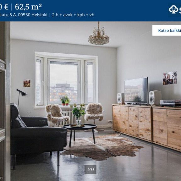 Sini Sabotagen kämppä myynnissä! Erikoiseen walk in -vaatehuoneeseen mahtuu tavaraa kuin pieneen puotiin! sini sabotagen koti hakaniemessä