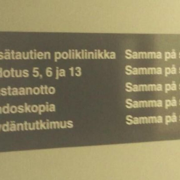 Muistatko legendaarisen kylttimokan helsinkiläisessä sairaalassa – tästä muodostui jo todellinen klassikko! Kuva! Kylttimoka