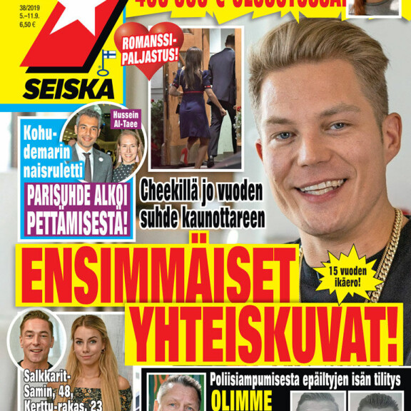 Vuoden salasuhde paljastui! Cheekin rakas on kaunis brunetti – yhteiskuvat vain Seiskassa! Cheek Seiskan kannessa.