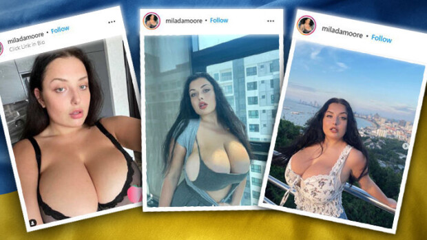 Instagram poisti ukrainalaisen Miladan, 21, liian rohkeat kuvat: kertoo nyt sodan kauhuista Milada Moore.