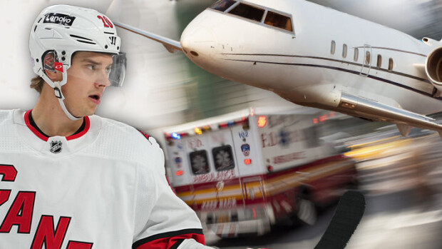 Sebastian Aho kuin keskellä agenttielokuvaa! Koronakaranteeniin joutunut suomalainen supertähti kiidätettiin ambulanssilla ja miljardöörin yksityiskoneella kotiin Sebastian Aho.