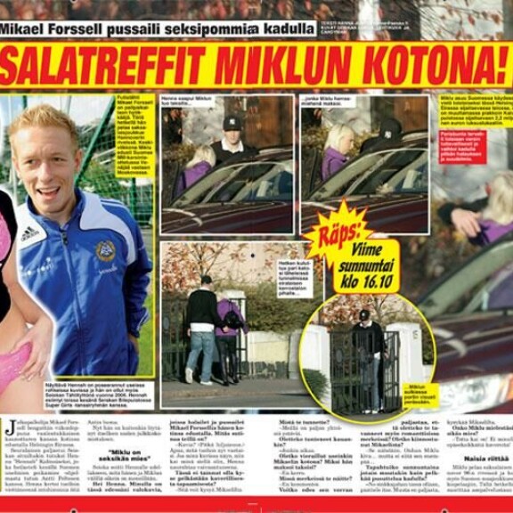 Näin Seiska uutisoi salasuhteesta 2008. Henna ja Mikael