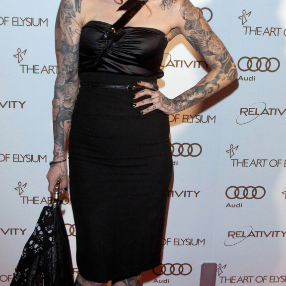 Kat Von D taidegaalan punaisella matolla Los Angelesissa vuonna 2012. Kat Von d