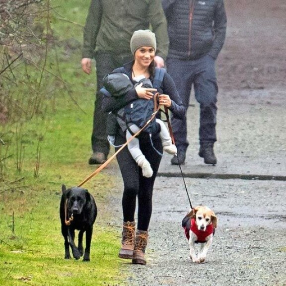 Meghan ulkoilutti poikaa ja koiria Kanadassa. Meghan ulkoilutti poikaa ja koiria Kanadassa.