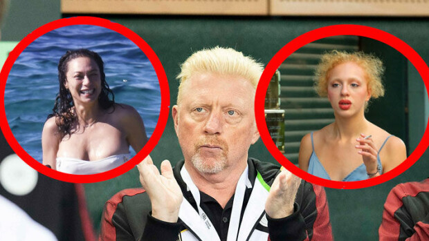 Nyt on vilauttelijoita kerrakseen! Boris Beckerin Anna-tytär esitteli peppuaan, ex-vaimo Lilly paistatteli rinnat paljaana - paparazzikuvat! Boris Becker Lilly becker ja anna ermakova