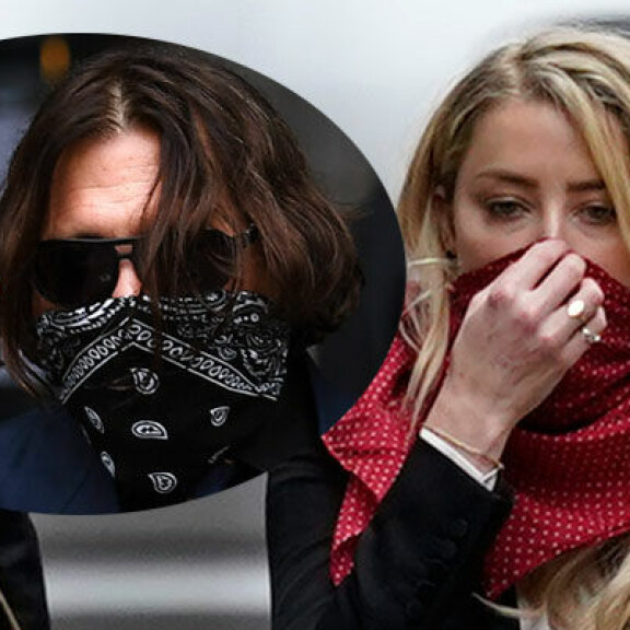 Molemmat näyttelijät saapuivat oikeuteen suojaamalla kasvonsa huiveilla koronavirustilanteen takia. Johnny depp ja Amber Heard
