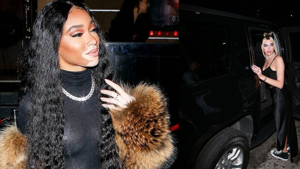 Kuumat jatkot strippiklubilla! Huippumalli Winnie Harlow'n paljastava bileasu tyrmäsi, Lizzo ei meinannut löytää ovelle - kuvat! Winnie Harlow ja Dua Lipa