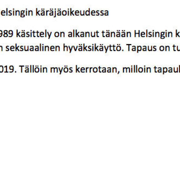 Helsingin käräjäoikeus tiedotti Teuvo Lomanin seksirikossyytteestä - tapaus tuli vireille jo viime vuonna! tiedote