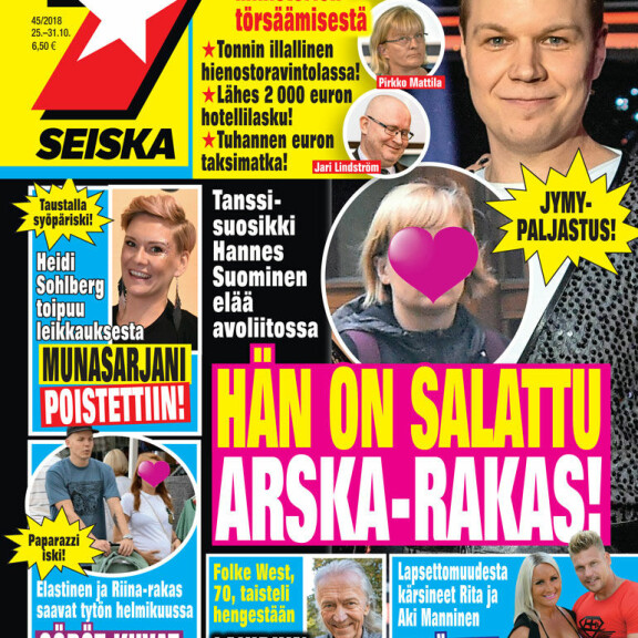 Jymypaljastus: TTK-suosikki Hannes Suominen elää avoliitossa – Seiska esittelee Arska-rakkaan! Hannes Suominen ja avovaimo Seiskan kannessa.