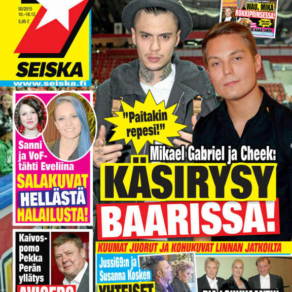 Cheek avautuu käsirysystä Mikael Gabrielin kanssa: ”Välillämme oli kitkaa, joka purkautui” – katso video! Cheekin käsirysy Seiskan kannessa.