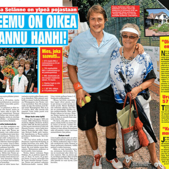 Teemu Selänteen edesmennyt Liisa-äiti oli superylpeä pojastaan: Onhan hän tietysti äidille spesiaali poika! Teemu ja Liisa Selänne