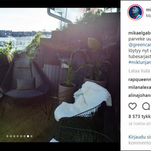 Vau, JVG:n Jaren kattohuoneistossa tehtiin kesäremontti: parveke sai melkoisen muodonmuutoksen – kuvat! JVG:n Jaren parveke