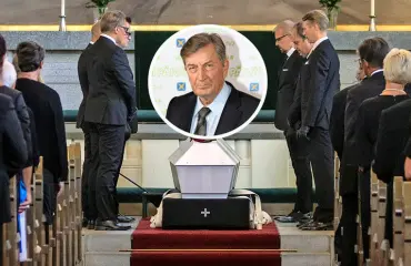 Tv:stä tutut näyttelijälegendat saattoivat Tapani Pertun haudan lepoon: ”Sain olla näyttämöllä viisi vuotta hänen aviovaimonsa” – koskettavat kuvat hautajaisista!