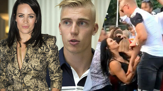 Kääk, mikä video! Suhdekriisiä läpi käyvä Martina Aitolehti roikkui NHL-tähti Rasmus Ristolaisessa kiinni - repi paidan napitkin irti: ”Puhdasta läppää!” Martina Aitolehti repi Rasmus Ristolaisen paidan napit.