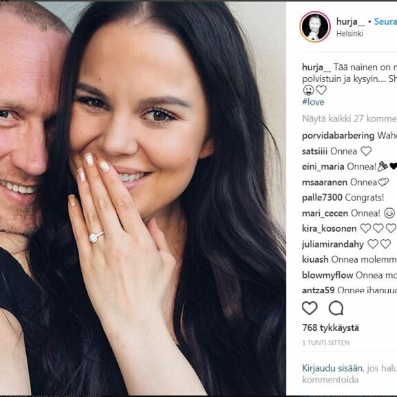 Ex-kiekkoilija Hannes Hyvönen ja upea fitness-kaunotar Netta Suikkanen: Kihlat! Hannes