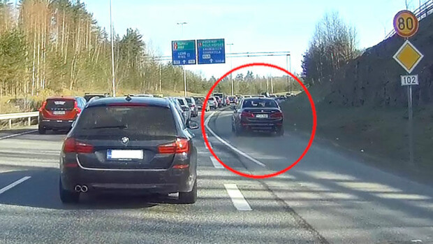 Bemarikuskin härski sikailu Kehä II:lla tallentui videolle – tuliterän ökyauton haltijana maineikas kiinteistöpomo – video! Antti Asteljoki kaahaa bemarilla