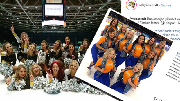 Kumpi jääkiekkojoukkue vie voiton, jos on cheerleadereihin katsominen? Tapparan ja Kärppien kuumat kissimirrit - vertailukuvat! Cheerleaders
