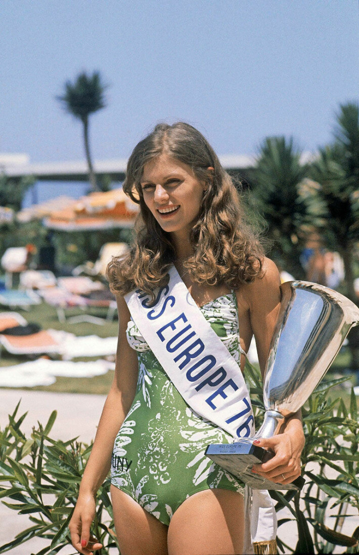 Riitta Väisänen Miss Eurooppa -kilpailussa vuonna 1976.