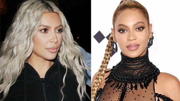 Kurvikaunottaret Beyoncé ja Kim Kardashian vertailussa - kumpaa supersuosittu kampaus pukee paremmin? Katso! Kim Kardashian ja Beyoncé