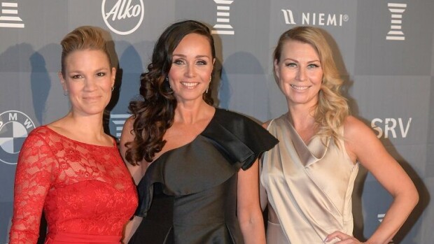 Wau, mitä leidejä! Heidi Suomi, Anitra Ahtola ja Petra Piipari käänsivät päitä Urheilugaalassa – kuva! Petra Piipari, Anitra Ahtola ja Heidi Suomi.