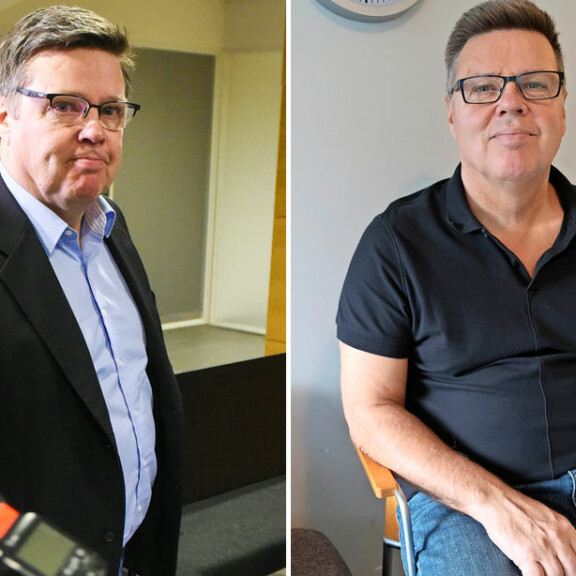 Jari Aarnio marraskuussa 2015 (vas.) ja syyskuussa 2017. Jari Aarnio