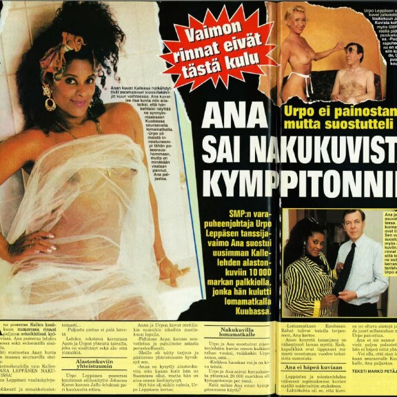 Muistatko nämä kuvat? Rahapula ajoi ex-ministeri Urpo Leppäsen ja Ana-rakkaan pornomalleiksi! Näin Leppäsen pariskunta poseerasi Jallussa ja Kallessa.