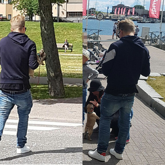Söpöysvaroitus, Cheek hankki suloisen koiranpennun: tässä on ranskanbulldoggi Otus - kuvat! Jare Tiihonen ja Otus-pentu Eiranrannassa