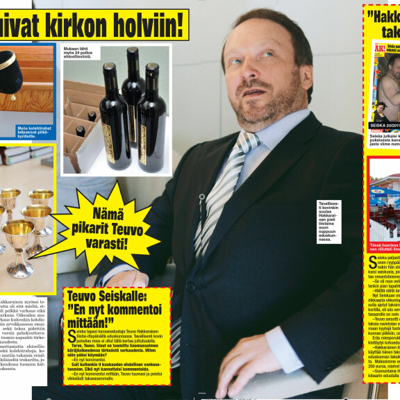 Näistä törttöilyistä Perussuomalaisten tuore varapuheenjohtaja Teuvo Hakkarainen muistetaan: varasti kirkkohopeat, lähetteli kikkelikuvia! tEUVO hAKKARAINEN VARASTI KIRKKOHOPEAT