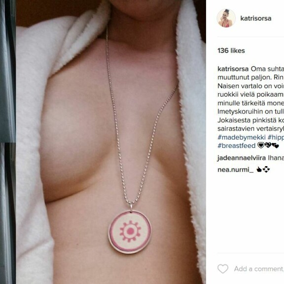 Katri Sorsan erikoinen paljastus: Imetän enää toisella rinnallani!