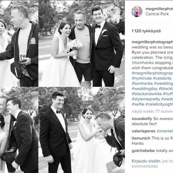 Hääpari sai miellyttävän kuokkavieraan – Tom Hanks keskeytti kuvaukset!