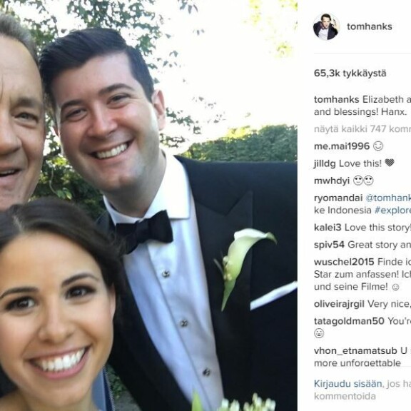 Hääpari sai miellyttävän kuokkavieraan – Tom Hanks keskeytti kuvaukset!