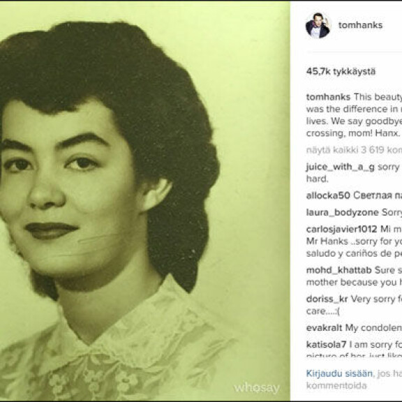 Hollywood-tähden suru: äiti menehtyi