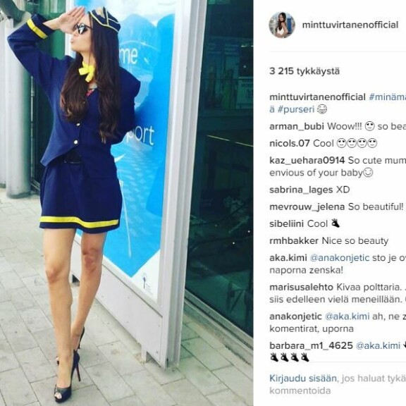 Kimin Minttu-rakas juhli polttareitaan kuumana lentoemäntänä: mukana jalkapallotähtiä – kuvat!