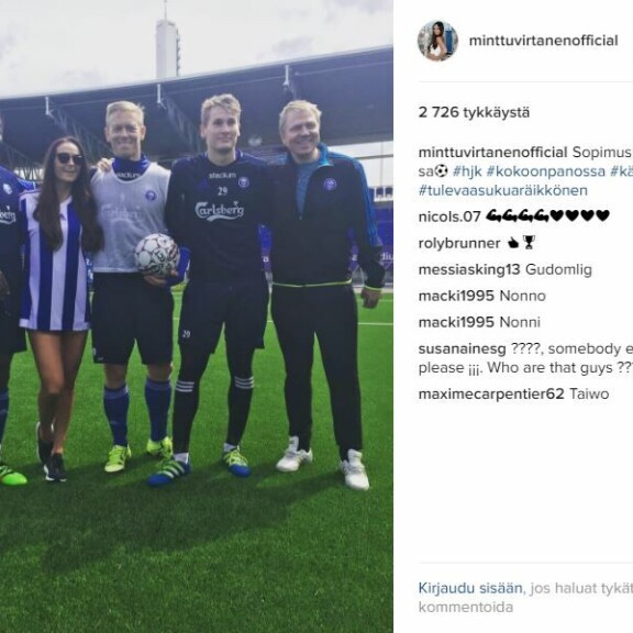 Kimin Minttu-rakas juhli polttareitaan kuumana lentoemäntänä: mukana jalkapallotähtiä – kuvat!