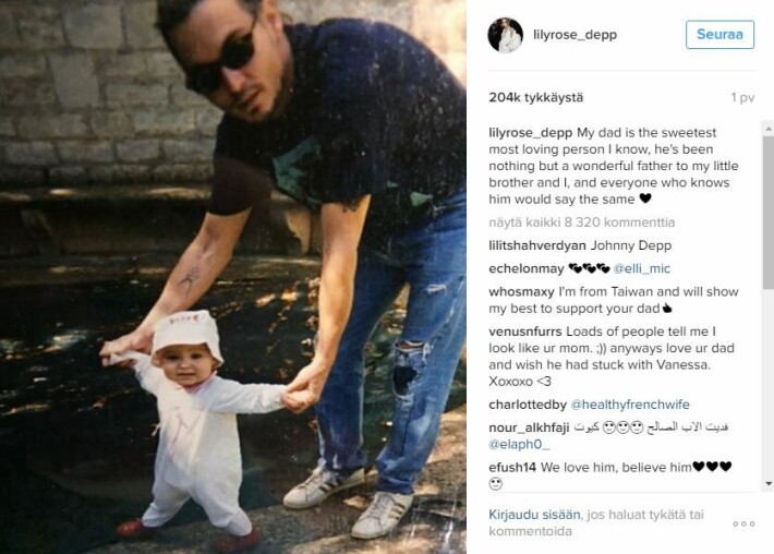 Tytär puolustaa Johnny Deppiä pahoinpitelyväitteiltä: Hän on ollut loistava isä!