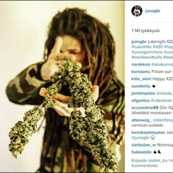 Juno osallistui kannabispäivään: 'Melko erikoista toimintaa nuorisoidolilta!'