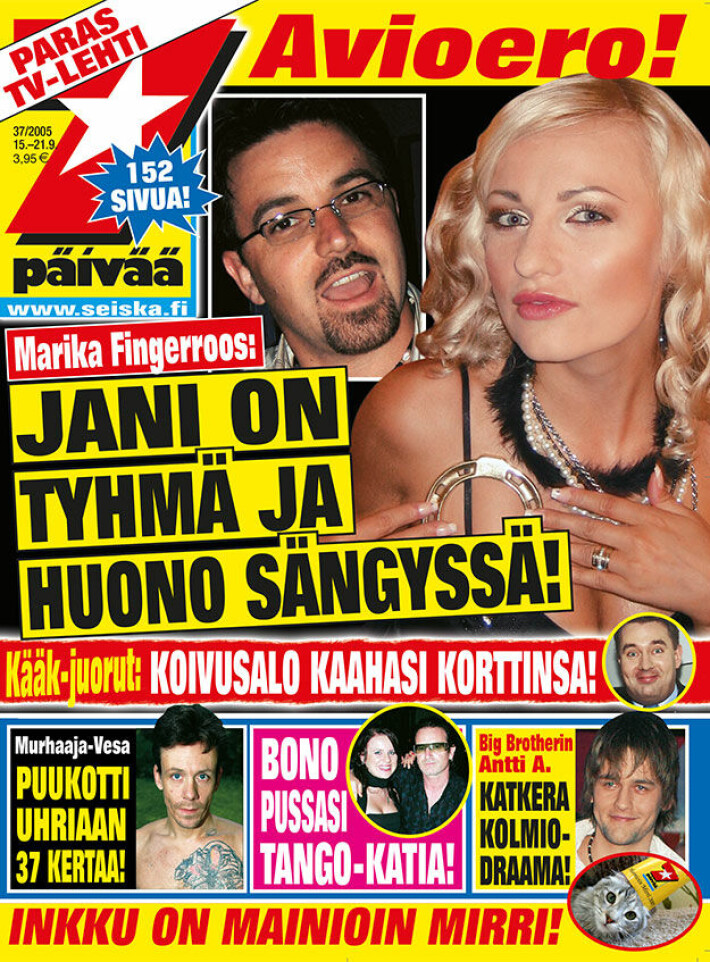 Muistatko tätä: Marika Fingerroos Janista: Tyhmä ja huono sängyssä!