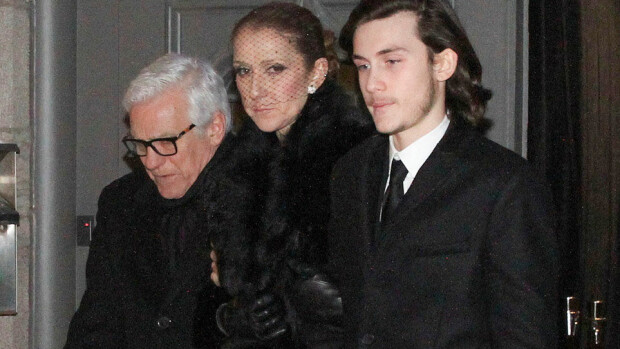Celine Dion surun murtamana aviomiehensä muistotilaisuudessa Celine Dion surun murtamana aviomiehensä muistotilaisuudessa