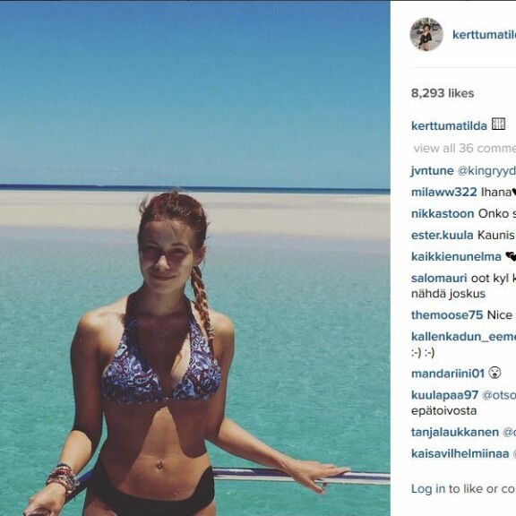 Salkkari-kaunotar poseeraa bikineissä: Paras päivä ikinä!