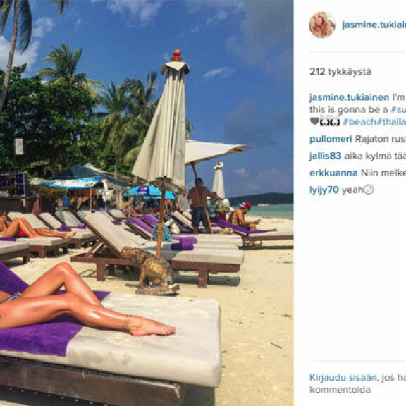 Jasmine Tukiainen yläosattomissa Thaimaassa - kuvat!