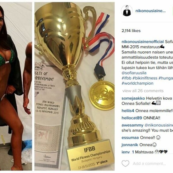 Sofia Ruusilasta bikini fitness -ammattilainen - taas MM-kultaa!