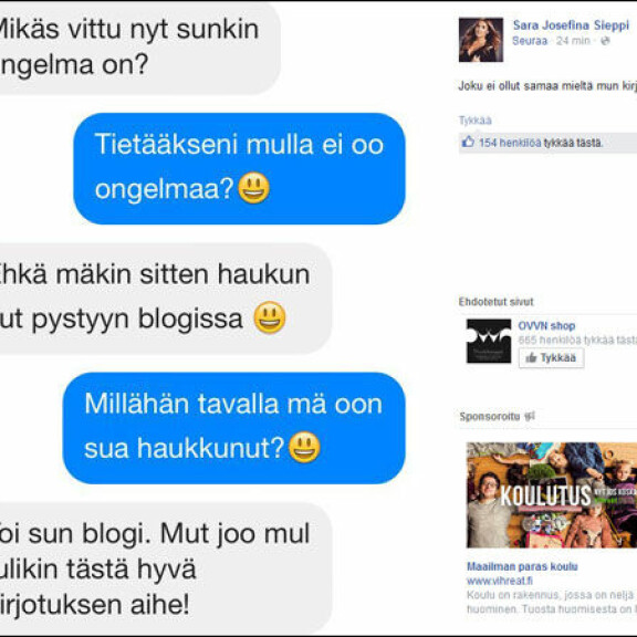 Tissikohu-Maisa hiiltyi Sara Siepille: Mikäs v***u sunkin ongelma on?