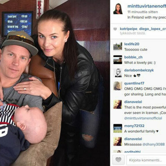 Onpa potra poika! Kimi ja Minttu julkaisivat kuvan Robinista!